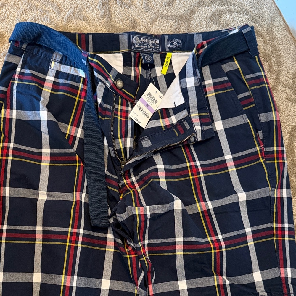 Nautica Men's Multicolor Plaid Chinos